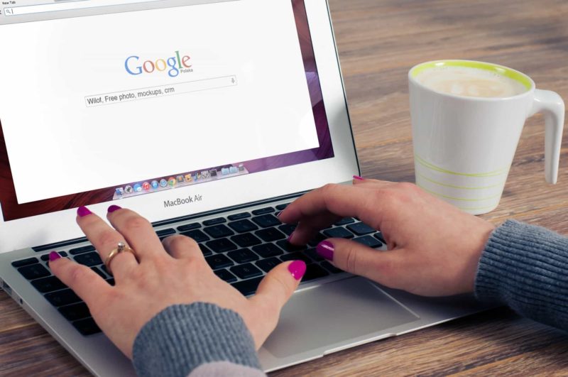 homeowner searching on google for nearby home services company