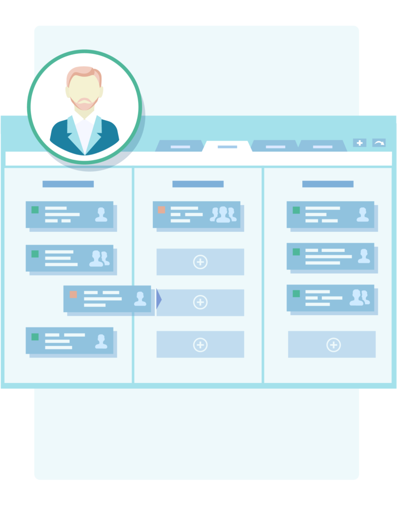 tabs open on a computer screen in crm software icon