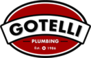 dark red circular gotelli plumbing logo