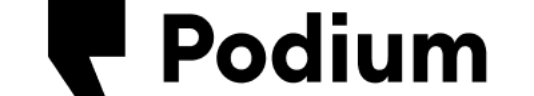 horizontal black podium logo