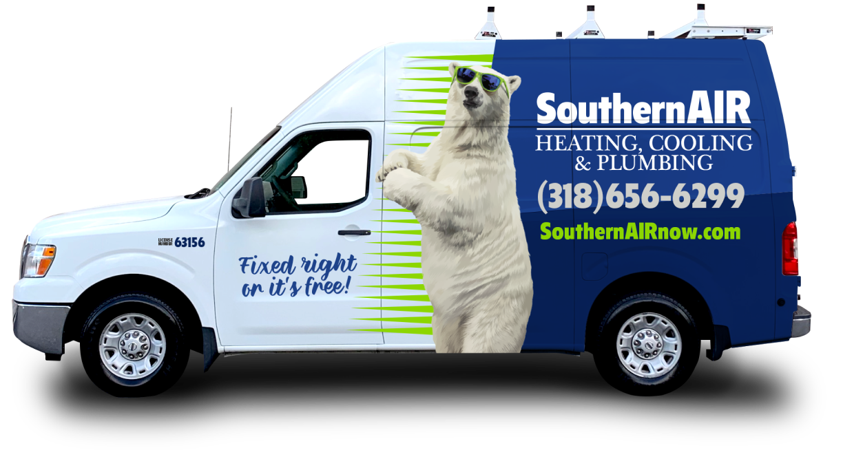 southern air heating & cooling van with branded truck-wrap