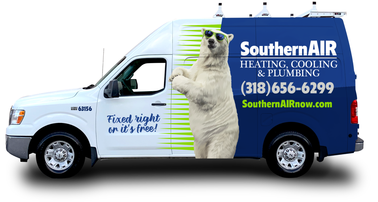 southern air heating & cooling van with branded truck-wrap