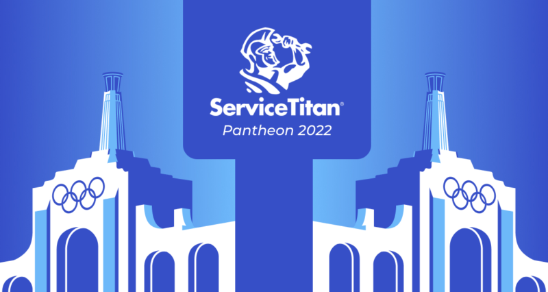ServiceTitan Pantheon 2022 purple graphic