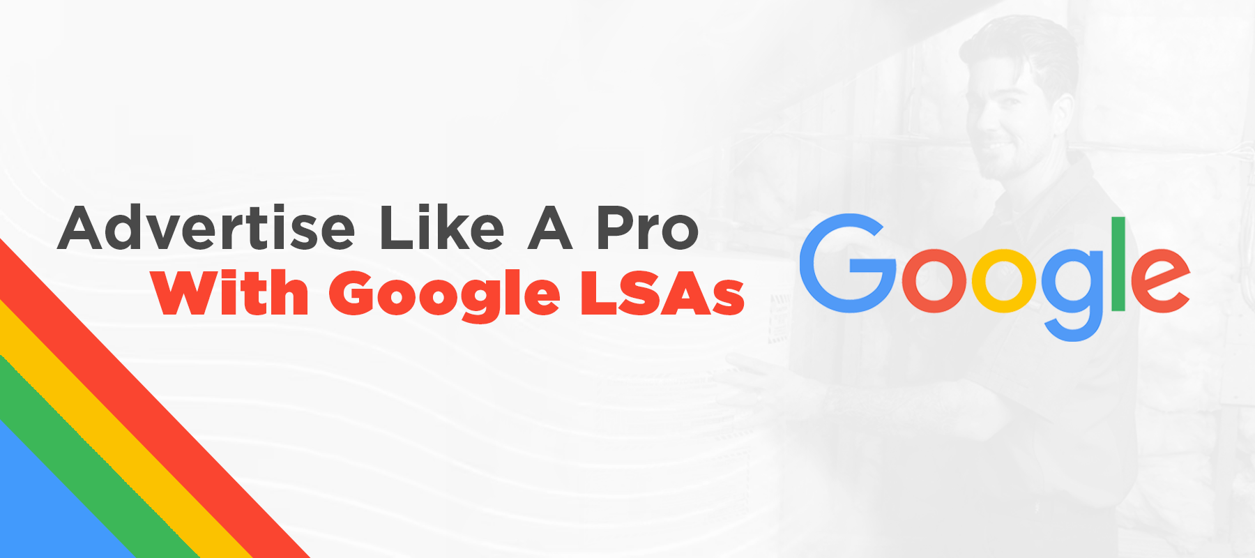advertise like a pro banner with google logo and branding colors