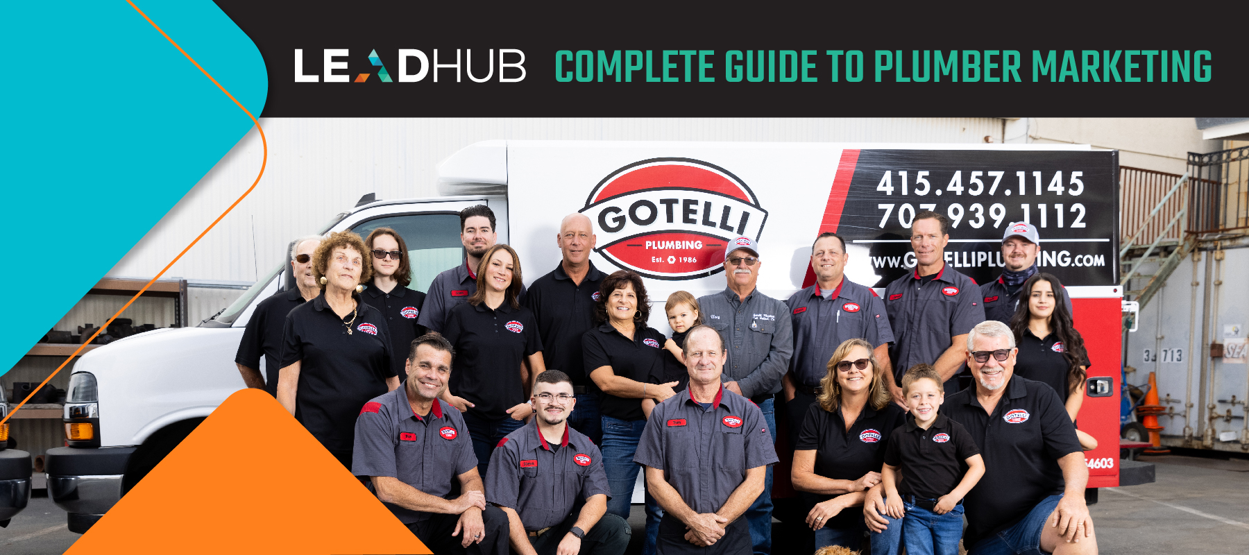 Banner with picture of the gotelli plumbing team